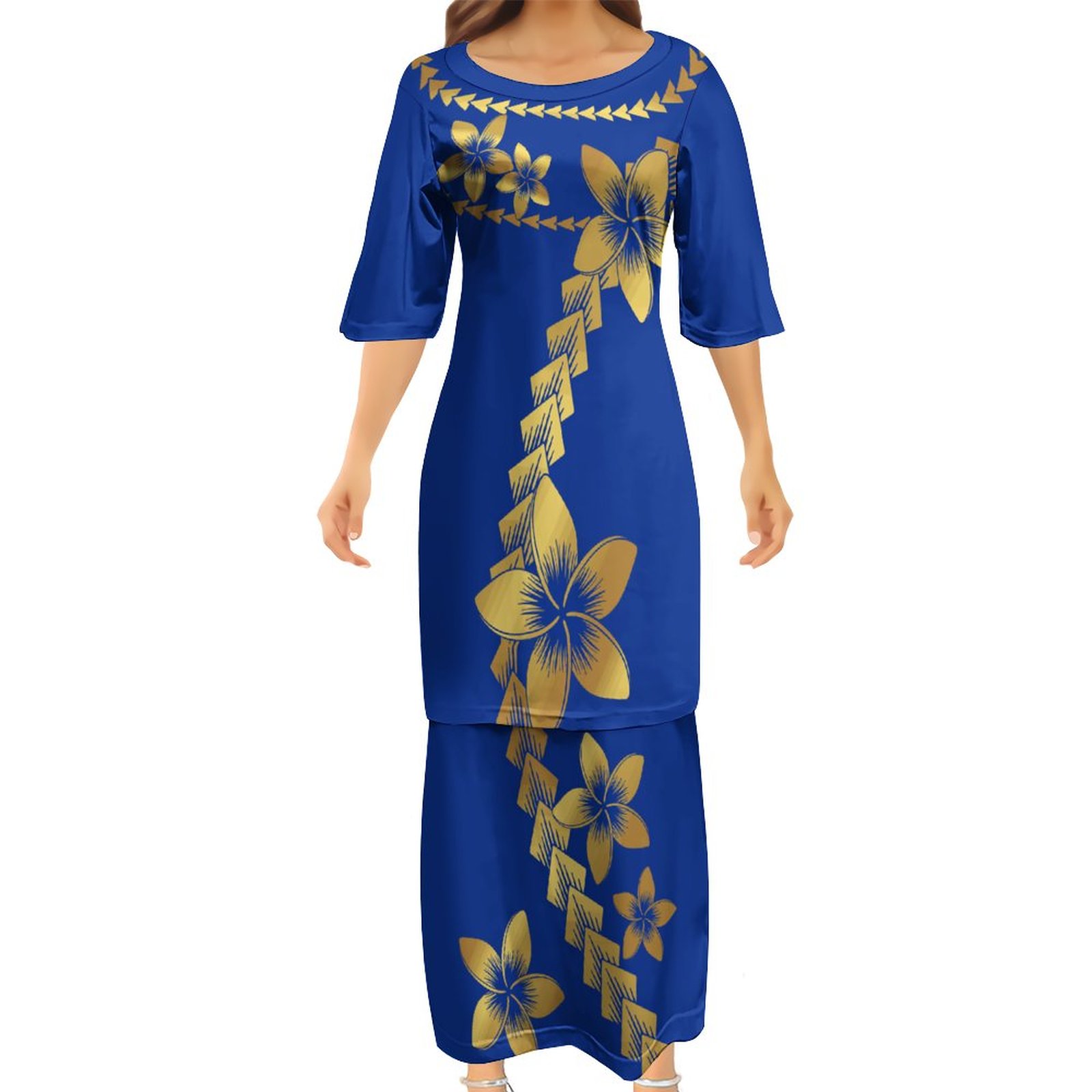formal navy blue midi dress Satin A Line Midi Dress main image 0