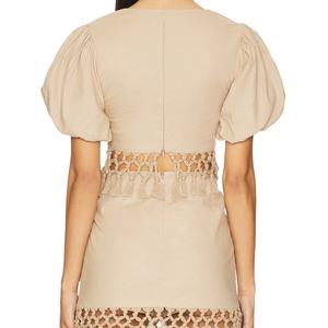 Conjunto de Dos Piezas de Ropa de Playa Sexy para Mujer, Falda de Playa Mini de Crochet, Estilo Bohemio, con Borlas, 100% Algodón - Product Image 6