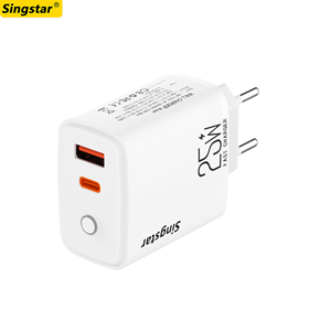 Chargeurs standard européens à lumière bleue, lot de 2, 25 W, USB <span class=keywords><strong>A</strong></span> et USB C, charge rapide, chargeur mural EU pour iPhone et Android - Product Image 5