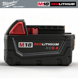 Paquete de dos baterías <span class=keywords><strong>Milwaukee</strong></span> 18V <span class=keywords><strong>M18</strong></span> REDLITHIUM XC5.0 de capacidad extendida para herramientas eléctricas <span class=keywords><strong>Milwaukee</strong></span> <span class=keywords><strong>M18</strong></span> - Product Image 4
