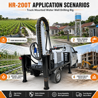 Foreuse hydraulique diesel compacte de 200 m pour puits d'eau, forage agricole et minier