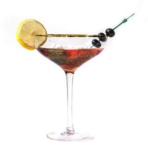Verres à cocktail Martini dorés avec bord doré verre coupé moderne flûte à champagne Verre <span class=keywords><strong>ballon</strong></span> transparent fait à la main pour bar de fête - Product Image 5