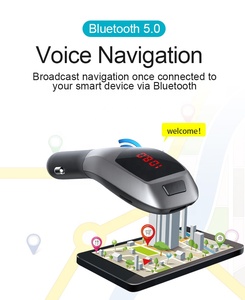 AGETUNR X5 <span class=keywords><strong>Red</strong></span> New Hands Free Car Kits HD Hiển Thị Kỹ Thuật Số Điện Áp Không Dây Xe Fm Transmitter Bluetooth Built-In Mic Máy Nghe Nhạc <span class=keywords><strong>Mp3</strong></span> - Product Image 2