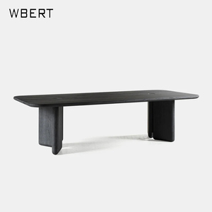 Wbert โต๊ะรับประทานอาหารสไตล์วินเทจทำจากไม้แท้ตั้งโต๊ะสี่เหลี่ยมผืนผ้าโต๊ะทานข้าวเกาะไม้โอ๊คแบบออกแบบได้ตามต้องการ - Product Image 2