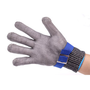 Guantes de Seguridad de Metal de Grado Alimenticio Resistentes a Cortes, Guantes de Cocina de Acero Inoxidable para Cortar Carne y Abrir <span class=keywords><strong>Ostras</strong></span> - Product Image 1