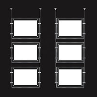 Support d'Affiches Rétroéclairé en Acrylique A3 A4 Paysage, Cadre Lumineux Suspendu au Plafond en Plexiglas pour Agence Immobilière