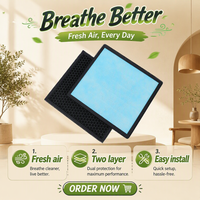 Filtre à charbon actif, filtre HEPA compatible avec le purificateur d'air Hathaspace HSP001