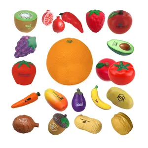 橙色形压力球工厂定制标志软Pu泡沫球抗压橙色球