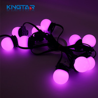 Luces LED de Cadena de Navidad para Exteriores, Resistentes al Agua IP65, con Bombillas de Píxeles de Cobre RGB a Todo Color de 50 mm, 12 V CC