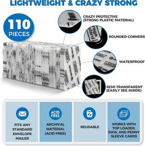Protections d'expédition pour cartes à collectionner 3,5''x4,5'' Translucides Premium Ultra Résistantes Inserts en plastique Fournitures de transport pour cartes de loisirs - Product Image 5