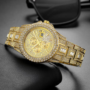 Nuevo Reloj de Pulsera de Cuarzo con Diamantes Moissanite para Hombre, Elegante Reloj de Calendario con Diamantes Completos, Estilo Hip-hop - Product Image 1