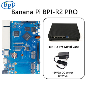 Chuối <span class=keywords><strong>Pi</strong></span> Bpi-r2 <span class=keywords><strong>Pro</strong></span> Và Kim Loại Trường Hợp Cung Cấp Điện Quad-Core Cánh Tay Cortex-a55 CPU 2G Lpddr4 Sdram Opensource Router Demo Hội Đồng Quản Trị - Product Image 2