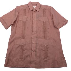 <span class=keywords><strong>Camicia</strong></span> a <span class=keywords><strong>maniche</strong></span> <span class=keywords><strong>corte</strong></span> da <span class=keywords><strong>uomo</strong></span> in <span class=keywords><strong>lino</strong></span> 100% di alta qualità con quattro tasche in stile Guayabera - Product Image 1