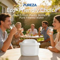 PUREZA Wasserfilter-Ersatz für B-RITA MAXTRA Filterkartuschen für Alle B-RITA Wasserfilter zur Reduzierung von Kalk