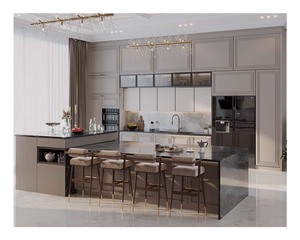 High End Pearl White Home Kitchen Furniture Solid Wood Modular Kitchen <strong>Pantry</strong> <strong>Cabinet</strong> Free Standing - Product Image 2
