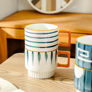 Tazas Creativas para el Desayuno, con Diseño Lindo y Personalizado, Pintadas a Mano, Estilo Japonés Simple, para Leche, Taza de Cerámica para el Hogar - Product Image 6