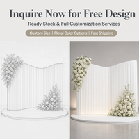 Décoration de mariage extérieure sur mesure tout-en-un : fleurs artificielles et fournitures pour scènes de mariage