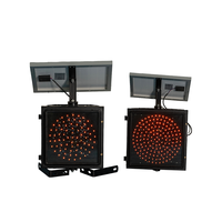 Hochsichtbare Solar-Warnleuchte in Gelb 400*400mm 240 LEDs 20W Solarpanel Warnleuchten für Baustellen
