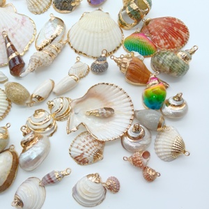 Khác nhau mới thực vỏ quyến rũ bãi biển ốc xà cừ Cách tiếp cận thời trang vàng tự nhiên nhúng Ngao Mặt dây chuyền đáng yêu nhỏ sò điệp Mặt dây chuyền vòng cổ - Product Image 6