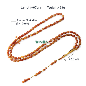 <span class=keywords><strong>Rosario</strong></span> Musulmano <span class=keywords><strong>da</strong></span> Preghiera Winon per Donne, 99 Perle in Resina/Bachelite 7x10mm, Tesbih Tasbeeh all'Ingrosso per Anniversari - Product Image 4
