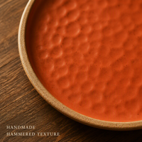 Assiettes en grès vintage de couleur unie, 7, 8, 9, 10, 11 pouces, avec glaçure de four, pour pâtes et dîners, prix d'usine, vente en gros