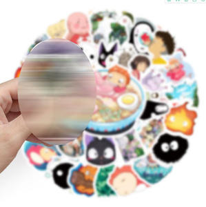 ZY0928C 50 pièces/paquet <span class=keywords><strong>Miyazaki</strong></span> Hayao Totoro & Chihiro autocollants pour fille bagages guitare planche à roulettes décorer autocollants étanches - Product Image 4