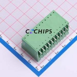 JL15EDGRH-38122G01 Plug-in Terminal Block Bent Lead Through Hole,P=3.81mm Board-to-Board / Socket - Closed 2x11P 3.81mm Green - Product Image 2