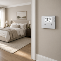 Thermostat HVAC TP815 monophasé non programmable 24V avec grand écran LCD