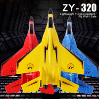Avion en Mousse à Lancer à la Main 2.4G Modèle ZY-320 Planeur RC Drone Avion de Chasse à Télécommande Extérieur pour Adultes