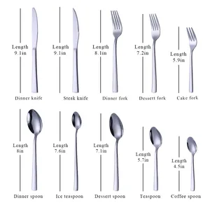 Silverware Flatware Set Classic Stainless Steel Silverware Set Restaurant Cutlery Tableware Spoon Fork Flatware