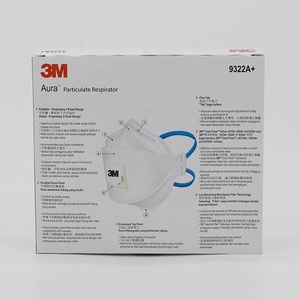 ऑरा पार्टिकुलेट रेस्पिरेटर 9322 ए + वाल्व 3 डी फोल्डिंग व्यक्तिगत सुरक्षात्मक श्वसन 1 या बैग - Product Image 5