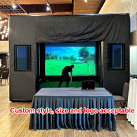 Simulateur de golf gonflable Dericsson, cage de golf intérieure à grand écran, expédition rapide, équipement d'entraînement de golf portable