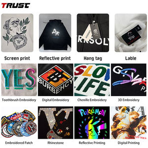 Nuovo Logo personalizzato Dtg Pullover oversize 2 pezzi pantaloni svasati da uomo due pezzi set di pantaloni sportivi svasati da uomo Crop Top e set felpa con cappuccio - Product Image 6