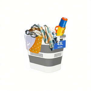 Cesto de Ropa Plegable de Plástico D0100XF74TA, Contenedor de Almacenamiento Resistente de 43L, Rectangular, para Ropa y Juguetes - Product Image 1