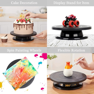11 Inch Plastic Revolving <strong>Cake</strong> Decorating <strong>Stand</strong> <strong>Cake</strong> Icing Turntable/<strong>Spinner</strong> Rotate Turntable Banding Wheel Paint - Product Image 6