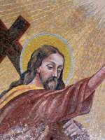 Mosaïque de verre à motifs de l'Église orthodoxe, parquet moderne, épaisseur 4 mm, art mural pour appartement