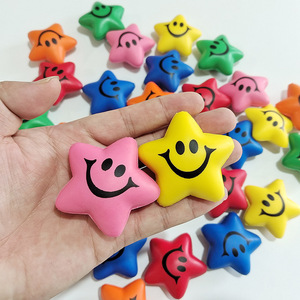 Balles anti-stress en mousse en forme d'étoile avec visage souriant, 2,1 pouces, pour soulager le stress, fournitures sensorielles et fidget - Product Image 4