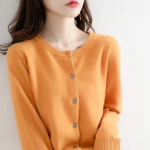 Round Necked Women's Knitted Sweater Girl's Top Knitted Clothes