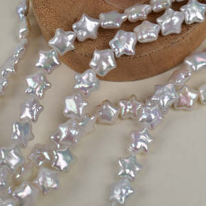 Perles de culture d'eau douce baroques naturelles 1067 étoiles pour la création de bijoux DIY avec perles blanches et roses - Product Image 4