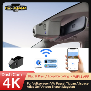4K UHD Dashcam voor en achter voor Volkswagen <span class=keywords><strong>VW</strong></span> Passat Tiguan Allspace Atlas Golf Arteon Sharan <span class=keywords><strong>Magotan</strong></span> Plug&Play WiFi Dashcam - Product Image 4