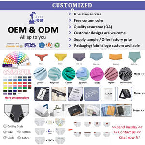 4 Schichten Stoff Unterwäsche Mid Waist Functional Leak Proof Menstruation unterwäsche Frauen Unterhosen Zeitraum Höschen - Product Image 6