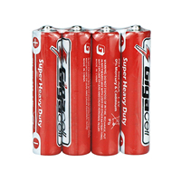 Batería de Carbono Zinc de 1.5 Voltios de Alta Resistencia, AAA R03 Um4, Batería Seca Primaria con Cubierta de PVC, Ideal para Ratón Inalámbrico y Control Remoto