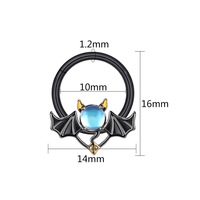 Anneau de nez unisexe punk sans soudure, design abeille ange, incrusté de cuivre et de zircon, bijou de corps, cadeau