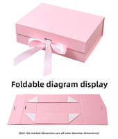 Boîte cadeau magnétique pliable en gros avec logo personnalisé, emballage en carton de luxe pour cosmétiques, bijoux, boîte rigide magnétique