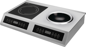 Table de cuisson à induction à deux zones chauffantes 3500W+3500W, cuisinière commerciale pour restaurant AM-CD208, puissance de cuisson élevée - Product Image 3