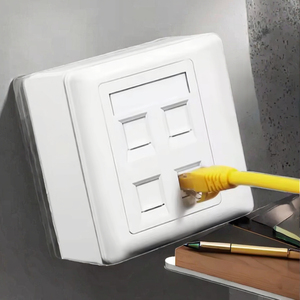 英国型 Cat5e/Cat6 Keystone 插座 白色面板 RJ45 连接器 墙壁插座 电信配件 网络面板 - Product Image 3