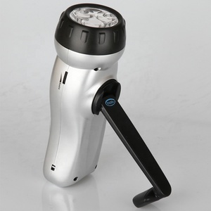 Khẩn cấp di động Tự-Powered Hand Crank Đèn pin Dynamo FM Đài phát thanh - Product Image 3