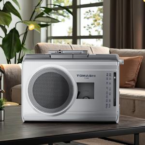 Grabadora de Casetes Portátil de Alta Calidad, Reproductor de Casetes Vintage Pequeño con Radio FM, Conector para Auriculares y Altavoz Grande - Product Image 1