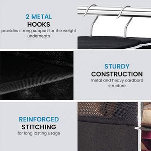 10-Shelf Hanging Closet <b>Shoe</b> Organizer with Side Mesh Pockets, <b>Space</b> <b>Saving</b> <b>Shoe</b> Holder &<b>Storage</b> Great for <b>Shoes</b> Handbags Purses - Product Image 5