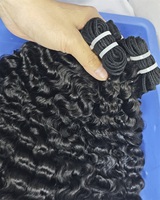 Lot de Cheveux Humains Bouclés Bruts Birmans, Cheveux Indiens d'un Seul Donneur, Alignés dans le Sens de la Cuticule, Vente en Gros pour Tissage